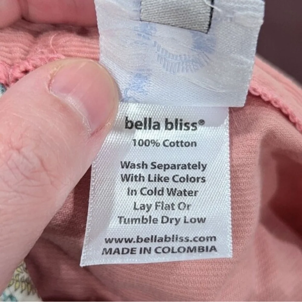 Bella Bliss Baby Girl's Pink Corduroy Woodland Creature Side Bow Romper 18M - Picture 7 of 7